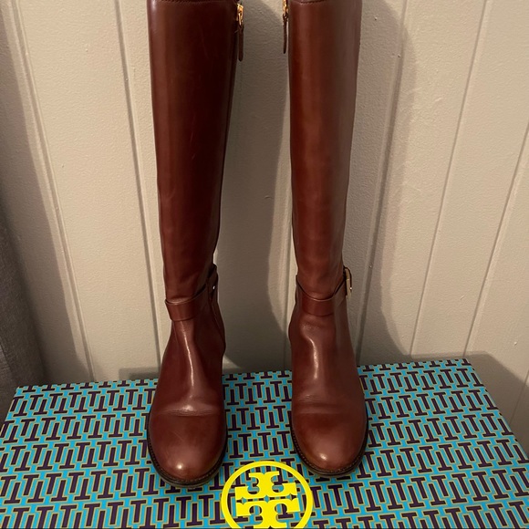 Tory Burch  Brown Riding Boots- Brooke 25 MM Knee-Size 6.5 Color-Perfect Brown - Picture 9 of 12
